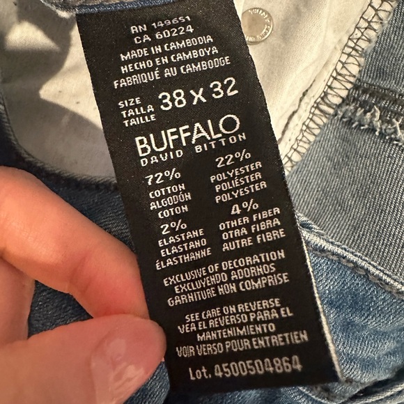 Buffalo David Bitton Axel Slim Stretch Blue Jeans Size 38Wx32L - Picture 6 of 8